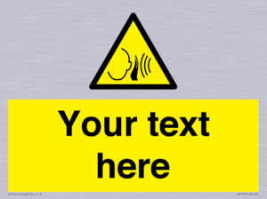 Custom warning sudden loud noise